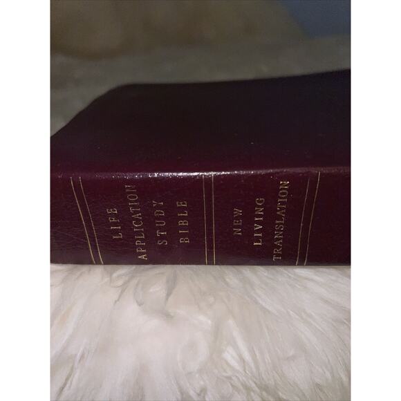 LIFE APPLICATION STUDY BIBLE NEW LIVING TRANSLATION NLT Leather Cover Tyndale - Picture 2 of 16
